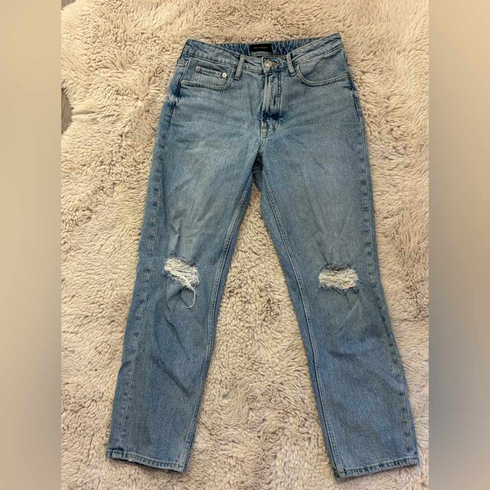 Classic Blue Straight Leg Women Jeans